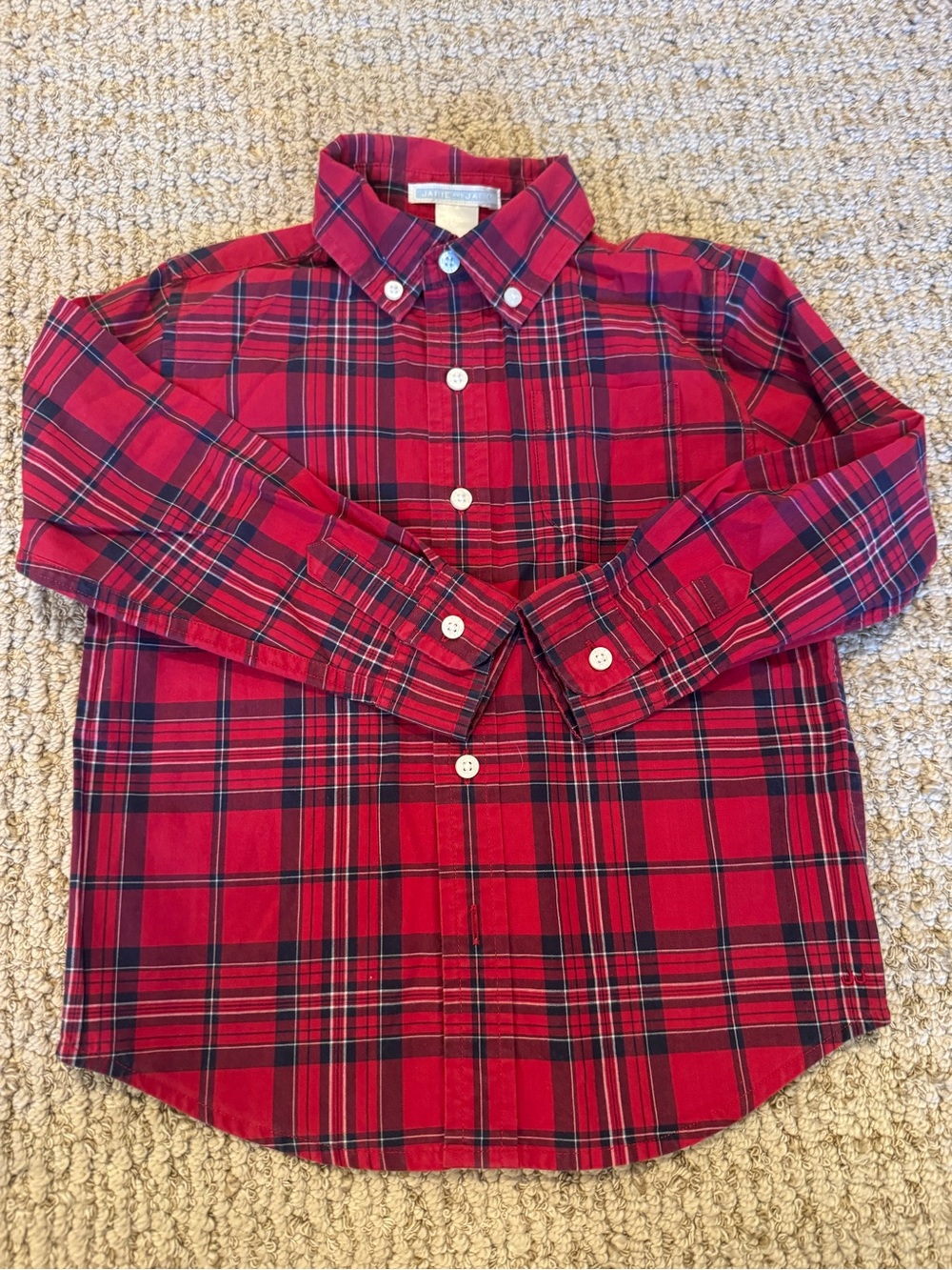 Janie and Jack 4 nutcracker tartan shirt